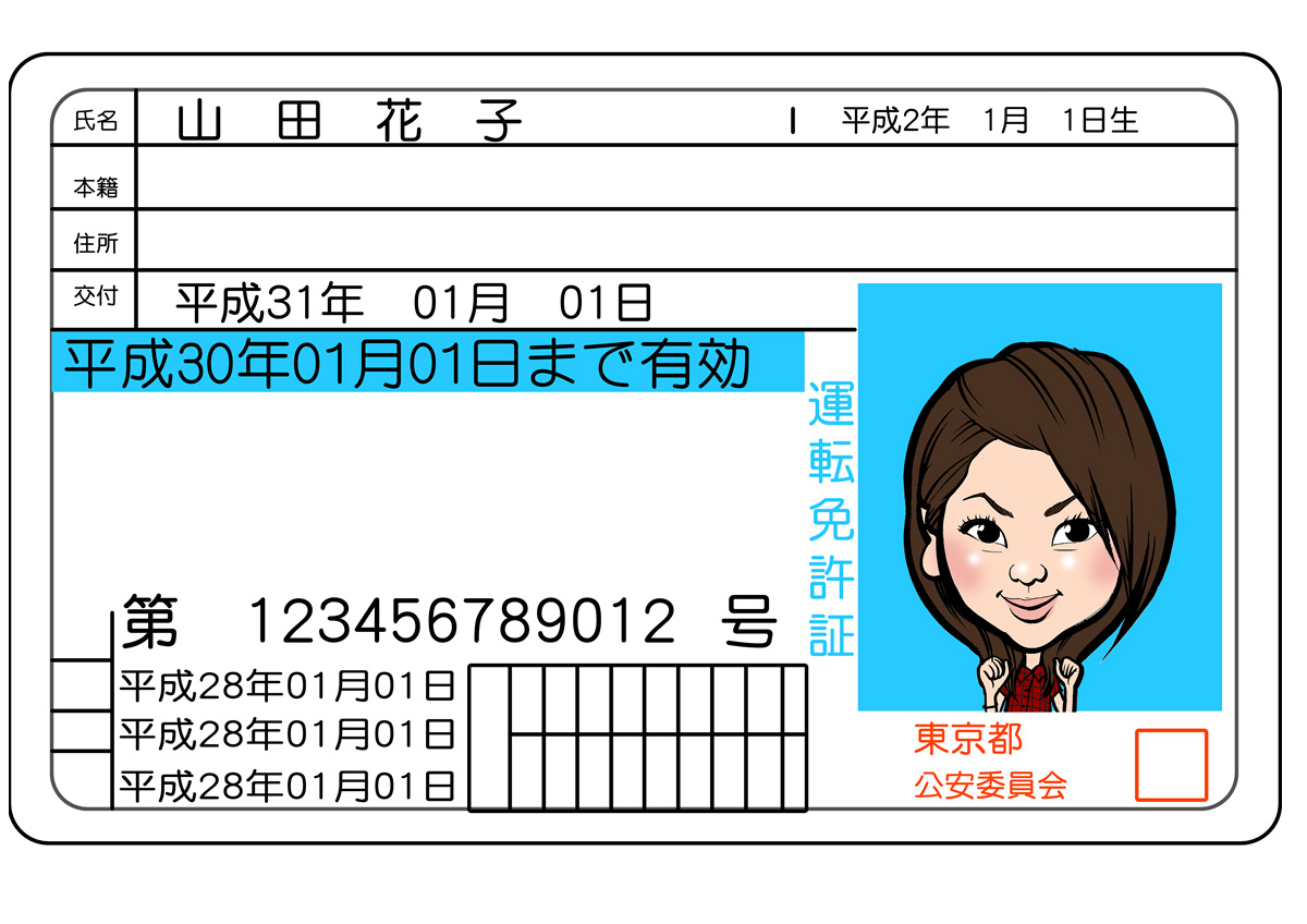 身分証名証と顔写真
